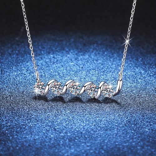 925 Sterling Silver Necklace, with 2inch extender chain, platinum plated, cross chain & for woman Approx 15.7 Inch 