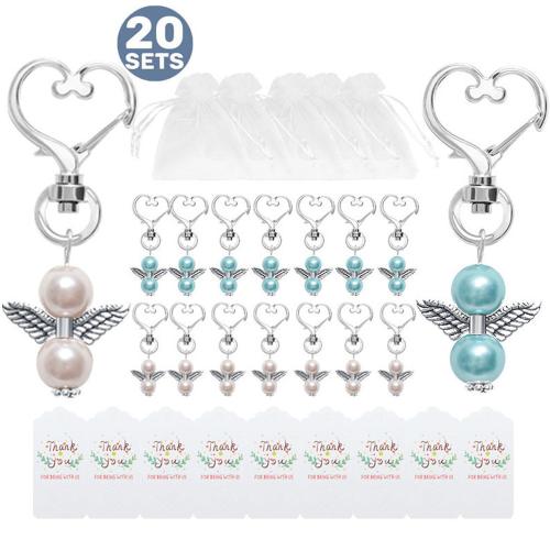 bijoux de porte-clés en Alliage de zinc, avec Papier d'impression cuivre & plastique ABS, 20 pièces & Conception de Noël, plus de couleurs à choisir, Vendu par fixé[