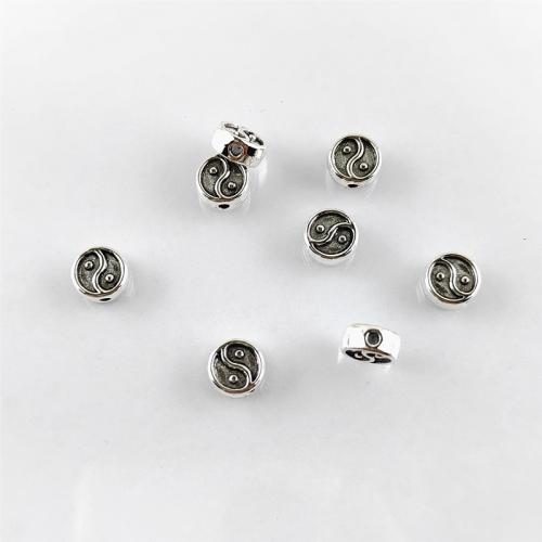 Zinklegierung Schmuckperlen, antik silberfarben plattiert, DIY, 8x4mm, Bohrung:ca. 1.5mm, ca. 100PCs/Tasche, verkauft von Tasche[