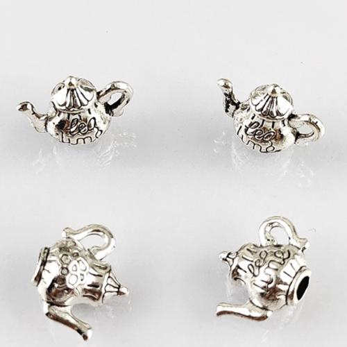 Zinc Alloy Jewelry Pendants, Teapot, antique silver color plated, DIY Approx 2mm, Approx 