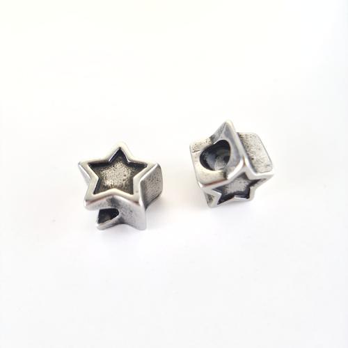 Stainless Steel Beads, 304 Stainless Steel, Star, plated, DIY 