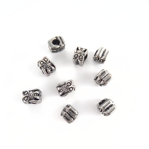 Stainless Steel Beads, 304 Stainless Steel, Owl, plated, DIY 