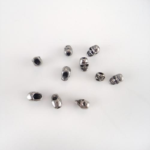 Stainless Steel Beads, 304 Stainless Steel, Skull, plated, DIY 