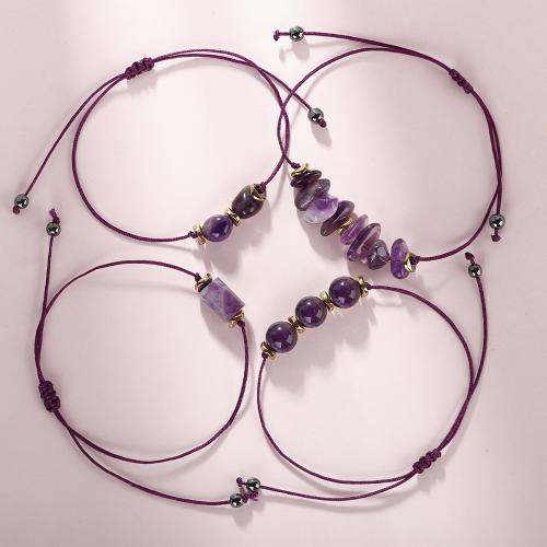 Quarz Armbänder, Amethyst, handgemacht, 4 Stück & Modeschmuck & unisex, violett, verkauft von setzen