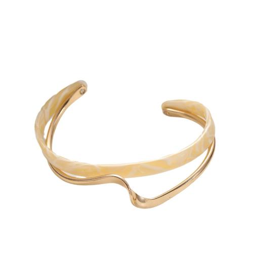 Brazalete Aleación de Zinc, con Ostra Perla, chapado, Doble capa & Joyería & para mujer, dorado, Vendido por UD[