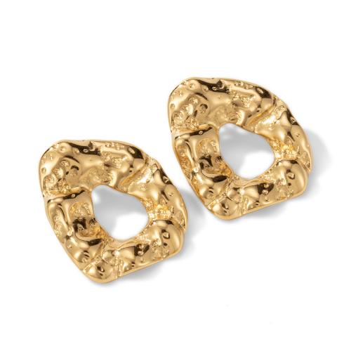 Boucles d'oreilles en acier titane, Placage, pour femme, Or, Vendu par paire