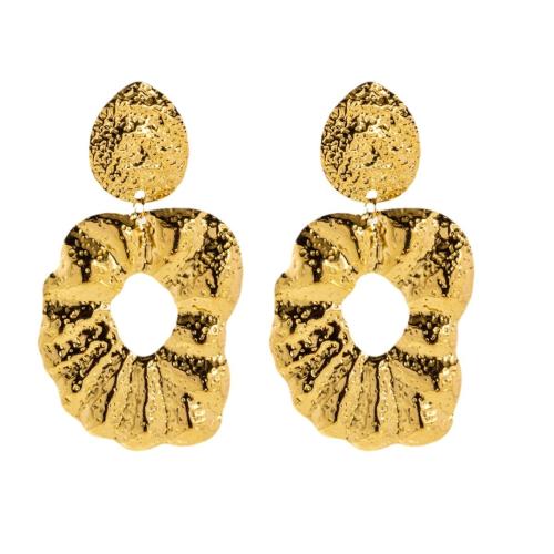 Boucles d'oreilles en acier titane, Placage, styles différents pour le choix & pour femme, Or, Vendu par paire