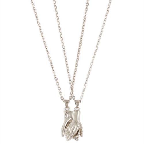 Zinc Alloy Necklace, with Wax Cord, plated, 2 pieces & Unisex [