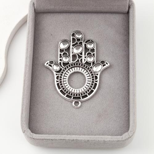 Zinc Alloy Hamsa Pendants, Hand, plated, DIY 