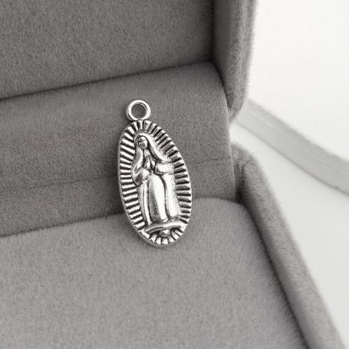 Zinc Alloy Saint Pendant, Virgin Mary, plated, DIY 