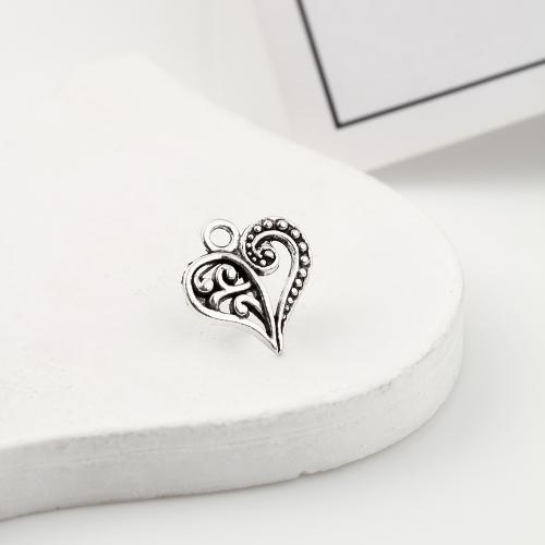 Zinc Alloy Heart Pendants, plated, DIY 