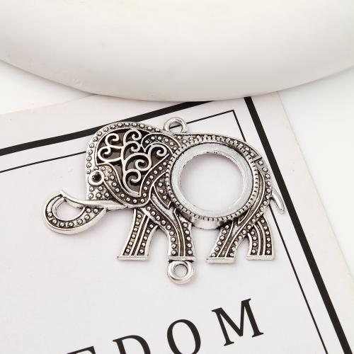 Zinc Alloy Animal Pendants, Elephant, plated, DIY 