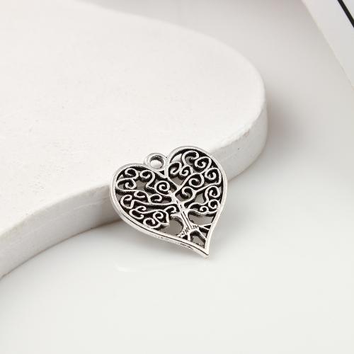 Zinc Alloy Heart Pendants, plated, DIY 