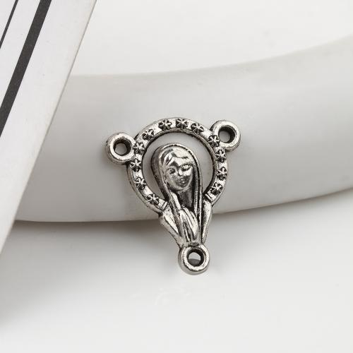 Zinc Alloy Saint Pendant, Virgin Mary, plated, DIY 