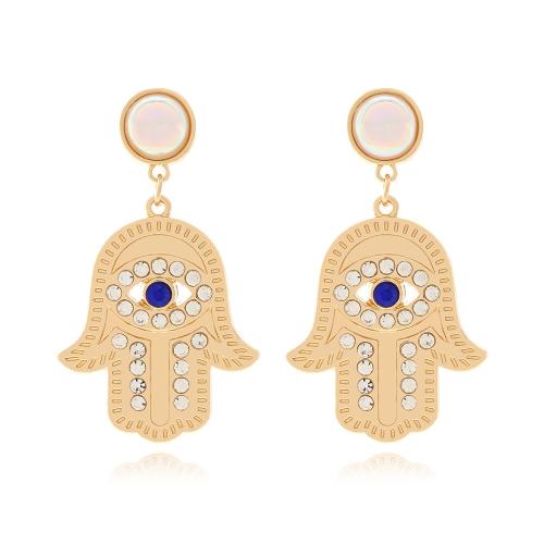 Zinc Alloy Rhinestone Drop Earring, fashion jewelry & for woman & with rhinestone 