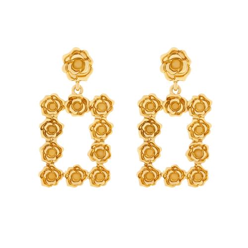 Zinc Alloy Drop Earring, fashion jewelry & for woman, golden 