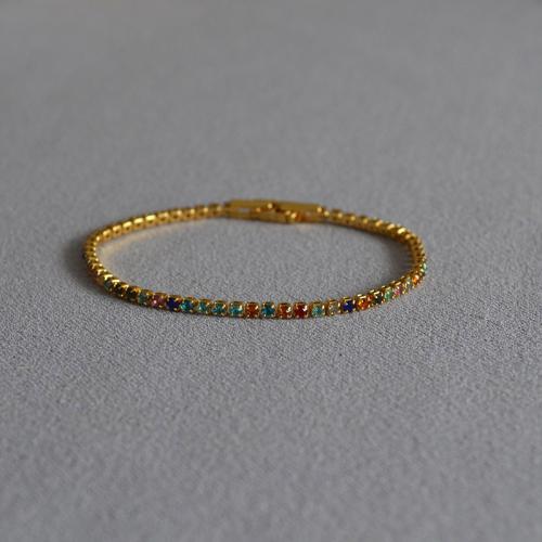 Cúbicos Circonia pulsera Latón de Micro pavimenta, metal, Joyería & diverso tamaño para la opción & micro arcilla de zirconia cúbica & para mujer, Vendido por UD