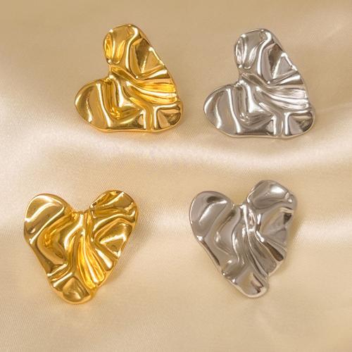 Stainless Steel Stud Earring, 304 Stainless Steel, Heart, fashion jewelry & for woman 