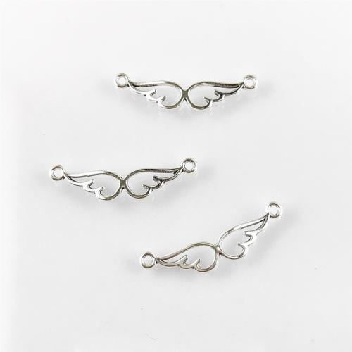 Zinc Alloy Charm Connector, Wing Shape, antique silver color plated, DIY Approx 1.5mm, Approx 