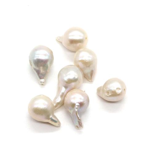 Perles nacres baroques de culture d'eau douce , perle d'eau douce cultivée, DIY, blanc x13- Vendu par PC[