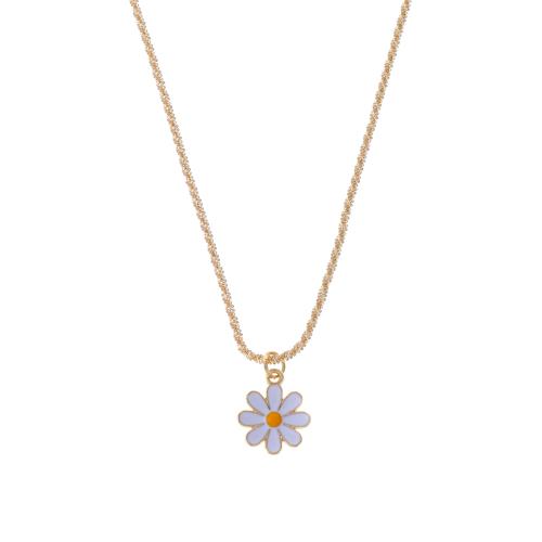 Enamel Zinc Alloy Necklace, for woman, golden Approx 45-50 cm [