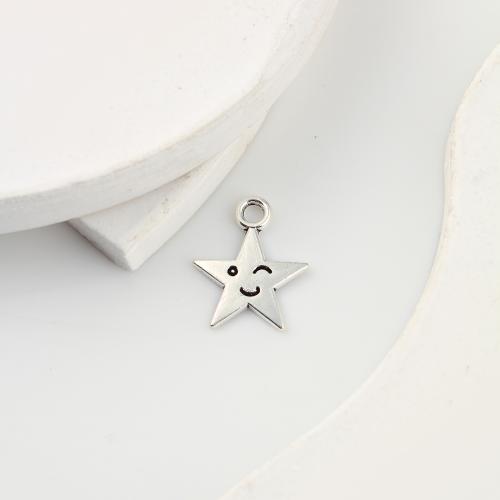 Zinc Alloy Star Pendant, plated, DIY 