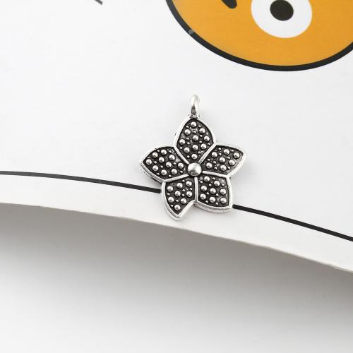 Zinc Alloy Flower Pendants, plated, DIY 