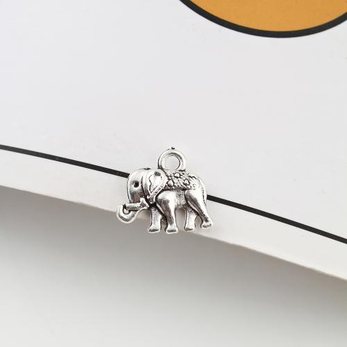 Zinc Alloy Animal Pendants, Elephant, plated, DIY 