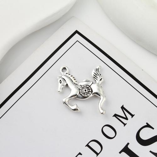 Zinc Alloy Animal Pendants, Horse, plated, DIY 