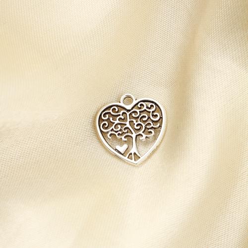 Zinc Alloy Heart Pendants, plated, DIY 