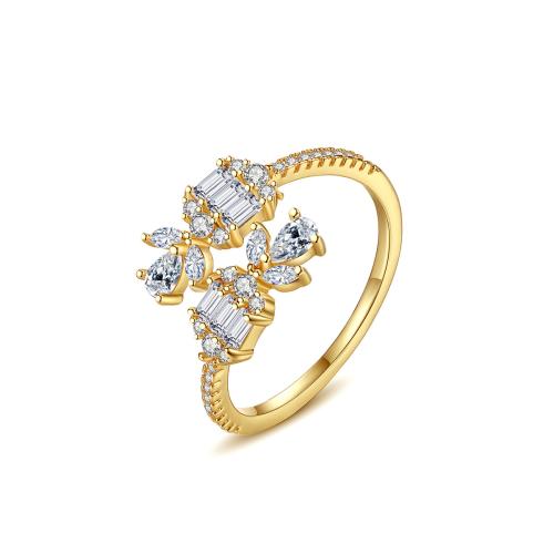 Cubic Zirconia Micro Pave Brass Finger Ring, fashion jewelry & micro pave cubic zirconia & for woman 