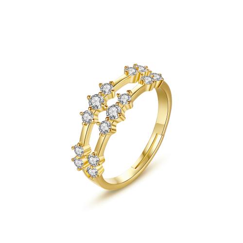 Cubic Zirconia Micro Pave Brass Finger Ring, fashion jewelry & micro pave cubic zirconia & for woman 