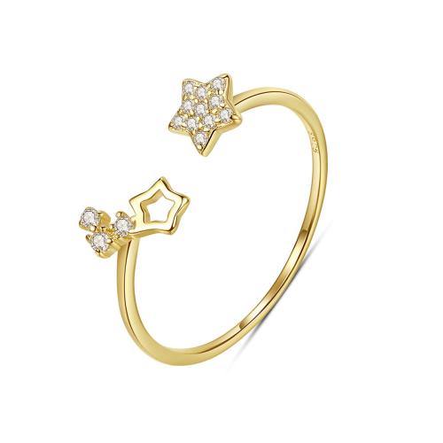 Anillo de dedo Zirconia Micro Pave Sterling Silver Cubic, Plata de ley 925, Joyería & micro arcilla de zirconia cúbica & para mujer, Vendido por UD[