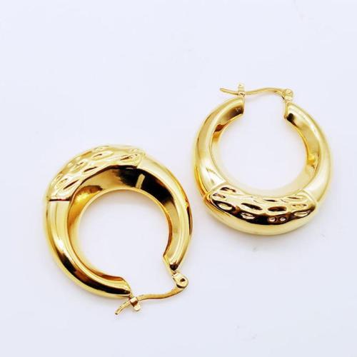 Stainless Steel Leverback Earring, 304 Stainless Steel, fashion jewelry & for woman, golden 