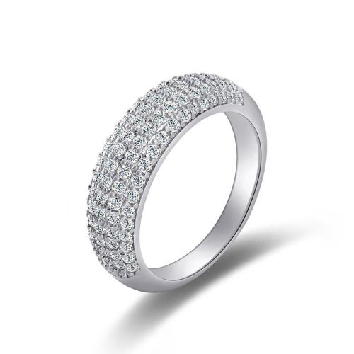 Cubic Zirconia Micro Pave Brass Finger Ring, fashion jewelry & micro pave cubic zirconia & for woman US Ring 