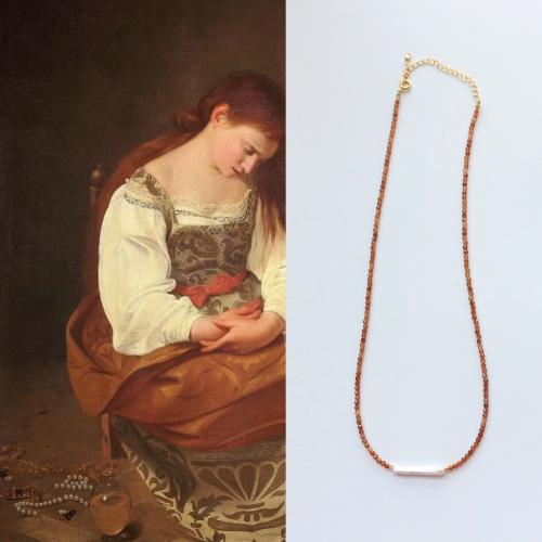 Collier de perles d'eau douce , grenat, avec perle d'eau douce cultivée & laiton, avec 5cm chaînes de rallonge, bijoux de mode, orange cm, Vendu par PC