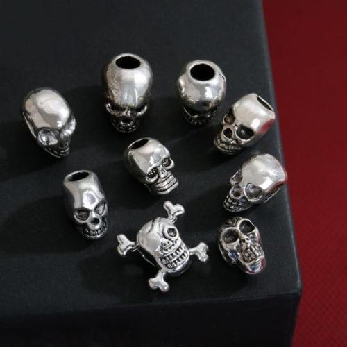 Zinc Alloy Skull Pendants, plated, Halloween Design & DIY original color [