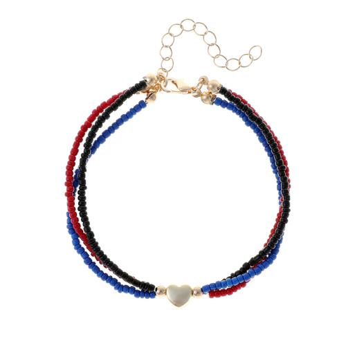 Pulseras de semilla de cristal, aleación de zinc, con Seedbead, chapado, diferentes estilos para la opción & para mujer, más colores para la opción, longitud:aproximado 20-25 cm, Vendido por UD