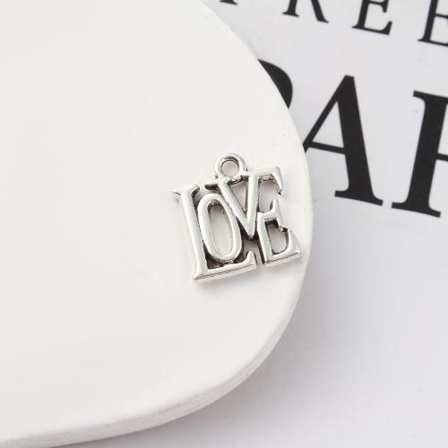 Zinc Alloy Message Pendants, Alphabet Letter, plated, DIY 