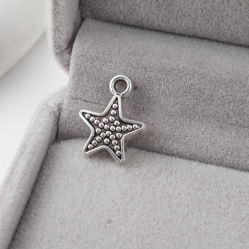 Zinc Alloy Star Pendant, plated, DIY 