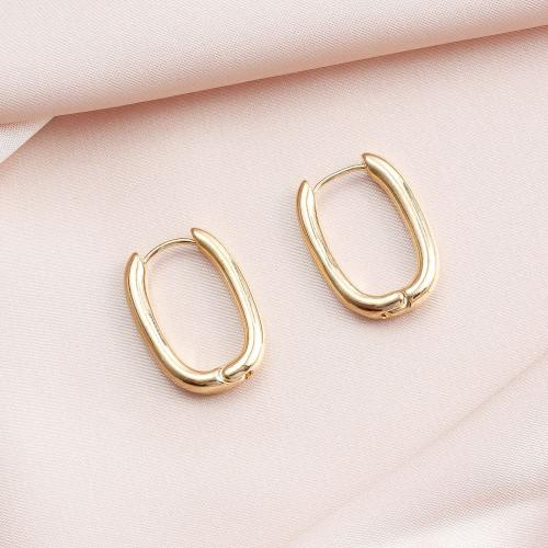 Zinc Alloy Lever Back Earring, Letter U, plated, for woman & hollow 23mm 