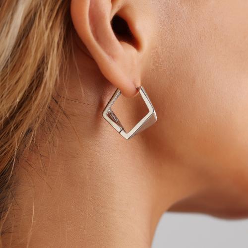 Zinc Alloy Lever Back Earring, Geometrical Pattern, plated, for woman & hollow 22mm 