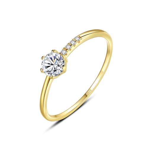 Anillo de dedo Zirconia Micro Pave Sterling Silver Cubic, Plata de ley 925, Joyería & diverso tamaño para la opción & micro arcilla de zirconia cúbica & para mujer, Vendido por UD[