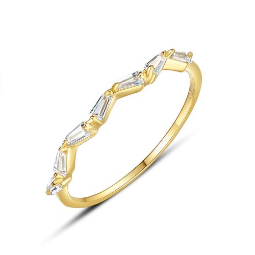 Anillo de dedo Zirconia Micro Pave Sterling Silver Cubic, Plata de ley 925, Joyería & diverso tamaño para la opción & micro arcilla de zirconia cúbica & para mujer, Vendido por UD