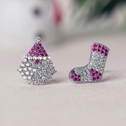 Cubic Zirconia Micro Pave Brass Earring, fashion jewelry & micro pave cubic zirconia & for woman 