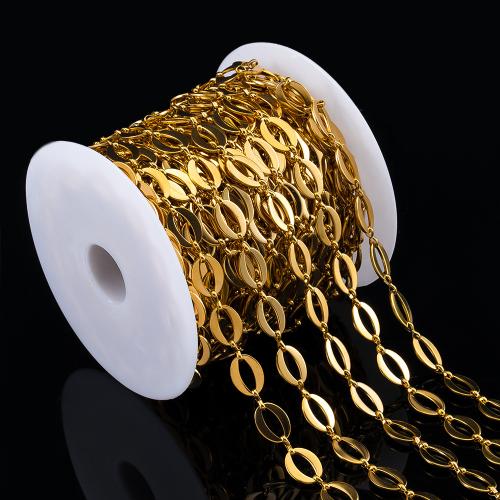 Stainless Steel Chain Jewelry, 304 Stainless Steel, gold color plated, DIY 