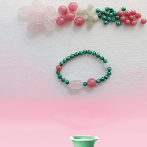 Pulsera de Piedras Preciosas, Joyería, verde, longitud:15 cm, Vendido por UD