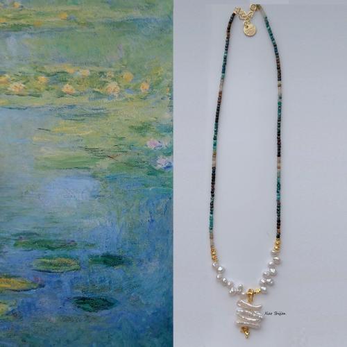 Collier de perles d'eau douce , pierre gemme, avec perle d'eau douce cultivée & laiton, avec 6cm chaînes de rallonge, bijoux de mode, couleurs mélangées cm, Vendu par PC