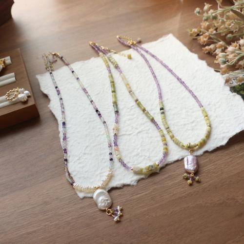 Ensembles de bijoux de perle d'eau douce en laiton, pierre gemme, avec perle d'eau douce cultivée & laiton, bijoux de mode & styles différents pour le choix, plus de couleurs à choisir, Vendu par PC