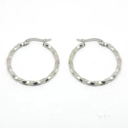 Stainless Steel Hoop Earring, 316L Stainless Steel, plated, fashion jewelry & for woman 